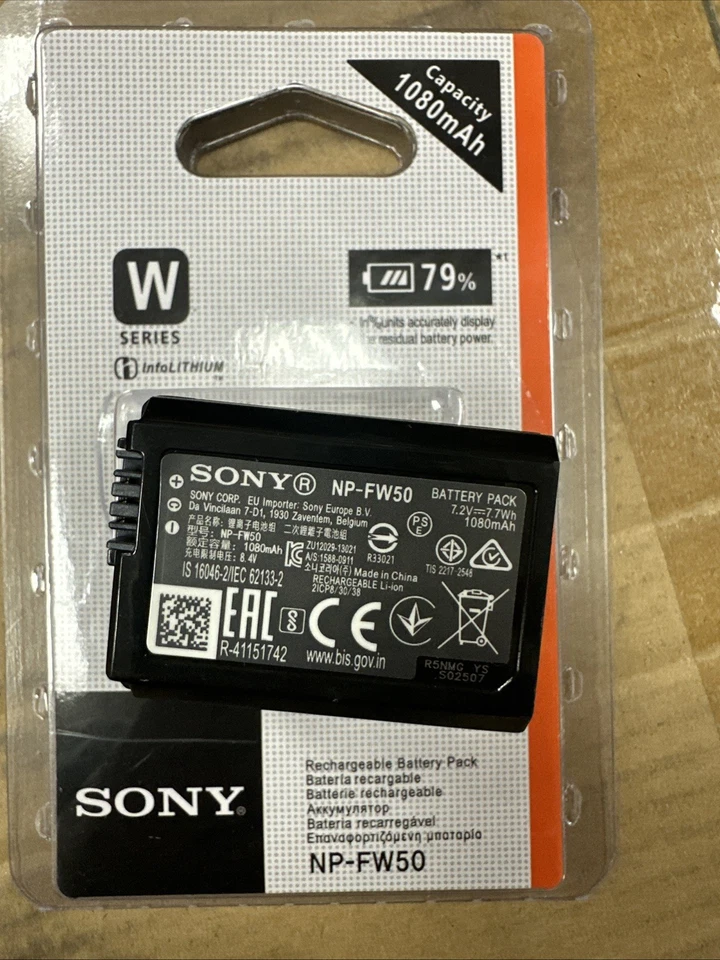 Sony NP-FW50 Battery for Sony A6300 A6000 A5000 A3000 A7R Alpha 7 Alpha 7R