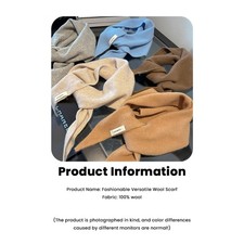 Wool Knitted Triangular Scarf Warm Shawl Triangle Knit Scarves Winter Gift