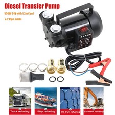 Diesel Transfer Pump 550W 24V Fuel Transfer Pump with 1.2m Cord  2 Pipe Joints