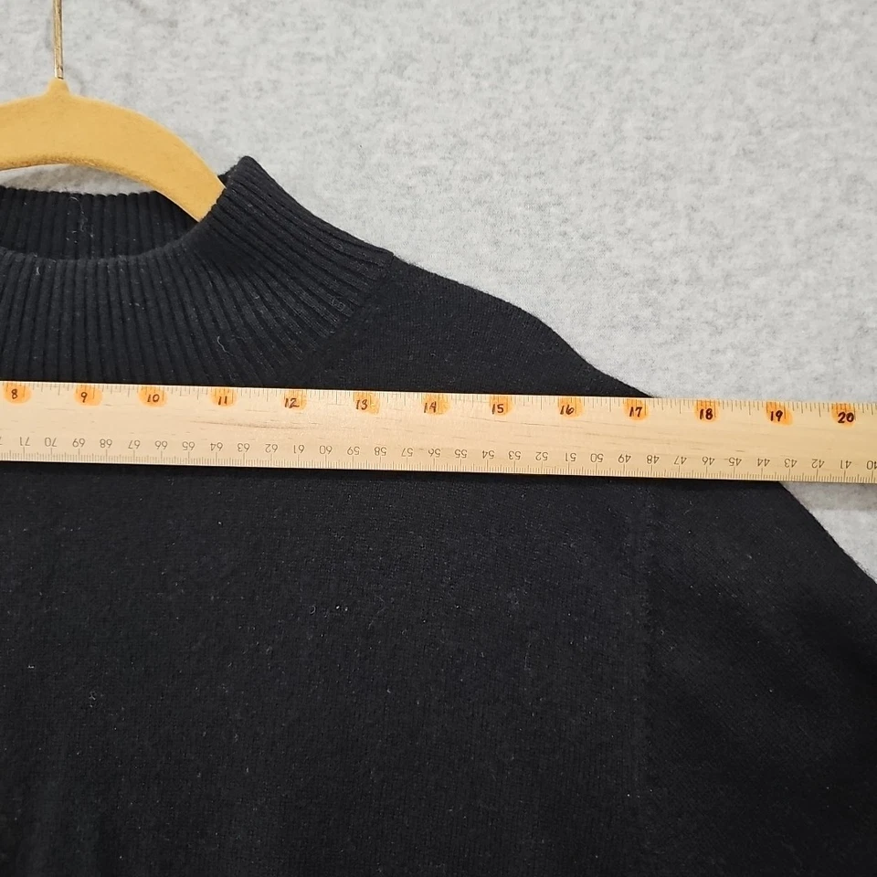 Suéter Preston And York 100 % cachemir para mujer cuello falso talla L negro Foto 3 de 4