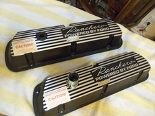 1962-79 Ranchero Powered By Ford Aluminum Blk Valve Covers 260 289 302 347 351w 1962-79 Ranchero Powered By Ford Aluminum Blk Valve Covers 260 289 302 347 351w