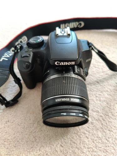 Canon EOS 1000D Digital SLR Camera 10.1MP with EF-S Is 18-55mm Lens Black