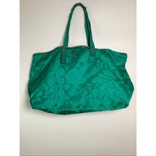 Coach Teal Dream C Getaway Weekender Signature Tote Bag R7-27
