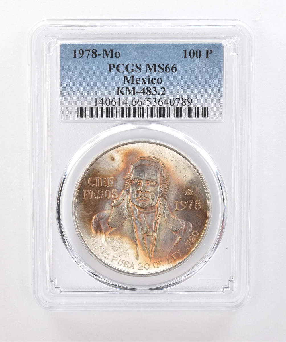 Uncirculated 1978 100 Pesos Denomination Mexican Coins (1905-Now