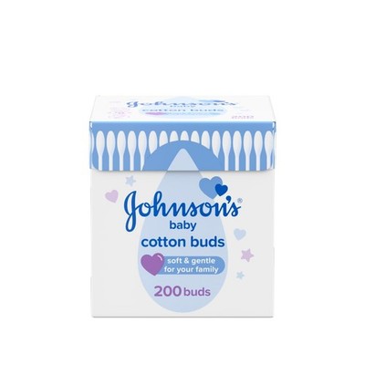 Johnson's Baby Cotton Buds - 1 X 200 Drum 200 Count (Pack of 1), White 