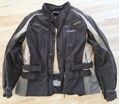 Motorradjacke, Damen, Probiker, Größe 48, schwarz-grau