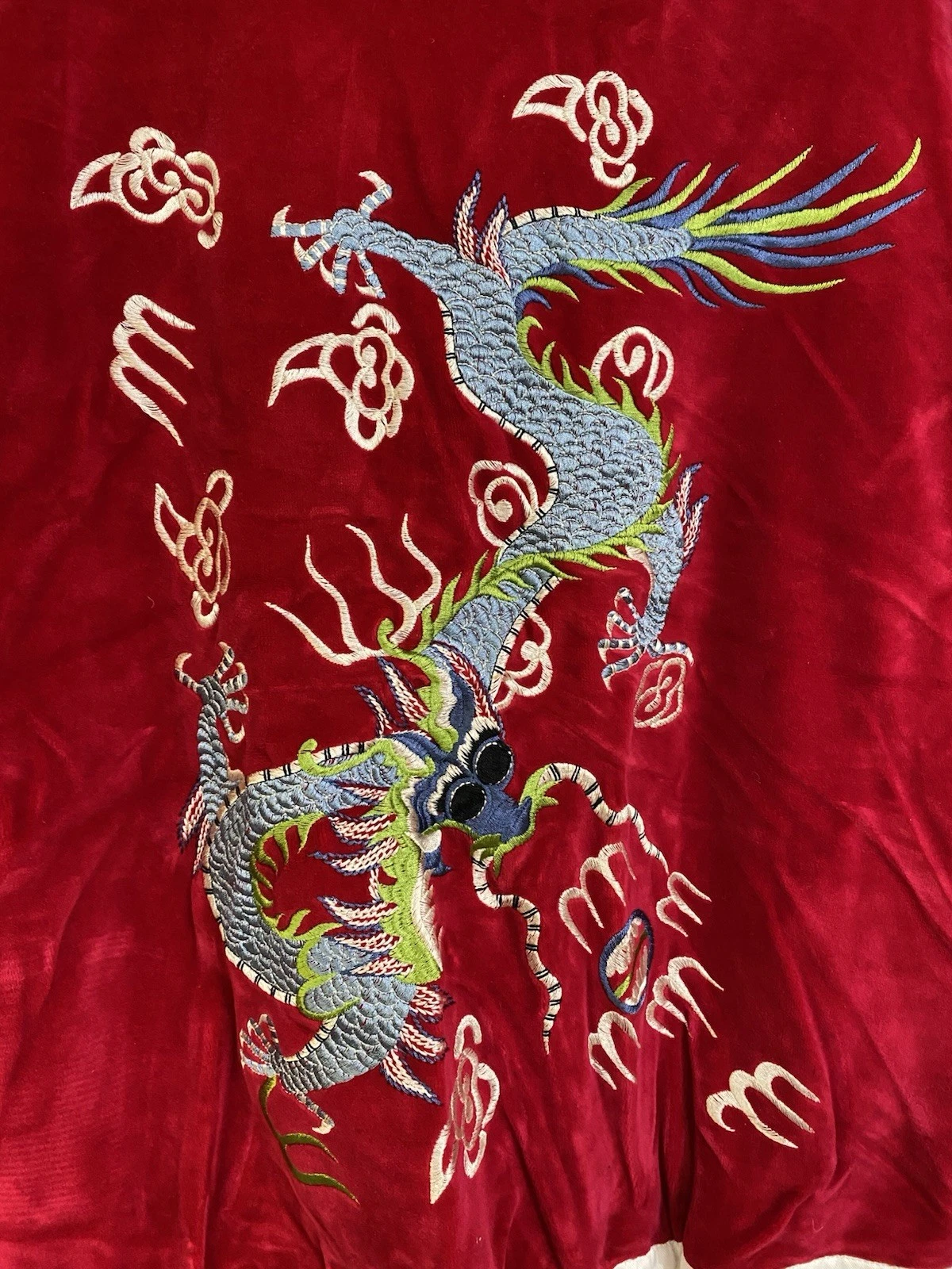 Felpa con cappuccio Gucci 2017 Dragon in velluto ricamato taglia M