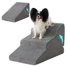 Dog Stairs for Small Dogs 16    H, 3-Step Dog Steps for Bed, Foldable