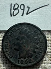 Coins US Small Cent 1892 Indian Head Bronze