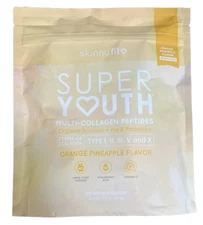 Skinny Fit Super Youth Multi-Collagen Peptides Orange Pineapple  9.38oz 28 Serv