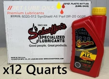 Schaeffer's 6020 SynShield All Performance Full Synthetic 0W-20 12 Quarts Case