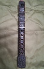 Vintage 13in Native Hand Carved Wooden Flute