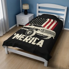 Lifted Truck Blanket Throw Gift Auto Car Enthusiast Cozy