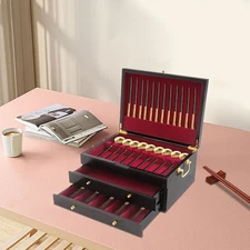 Wooden Silverware Chest Silverware Storage Box Silverware Case With Handle