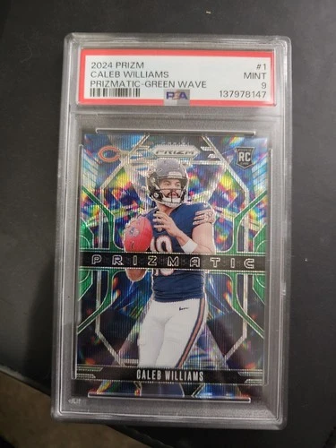 2024 Panini Prizm - Prizmatic Caleb Williams #1 Green Wave Prizm (RC) PSA 9