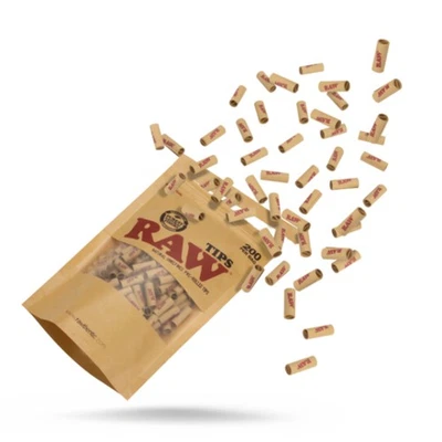 Natural RAW Pre Rolled Paper Tips 200 Pack - image 1 of 4