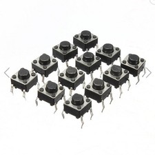 100Pcs 6x6x5 mm Miniature Micro Momentary Tactile Tact Touch Push Button Switch