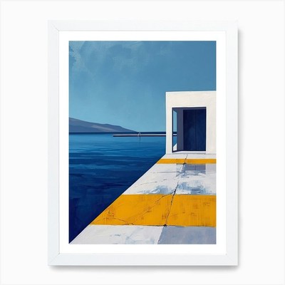 Ioannina Impressionen im Minimalismus, gerahmtes Wandbild Poster Leinwanddruck Bild