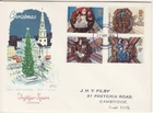 GB Stamps First Day Cover Christmas / Xmas Church Roof Bosses, bus PHILART 1974