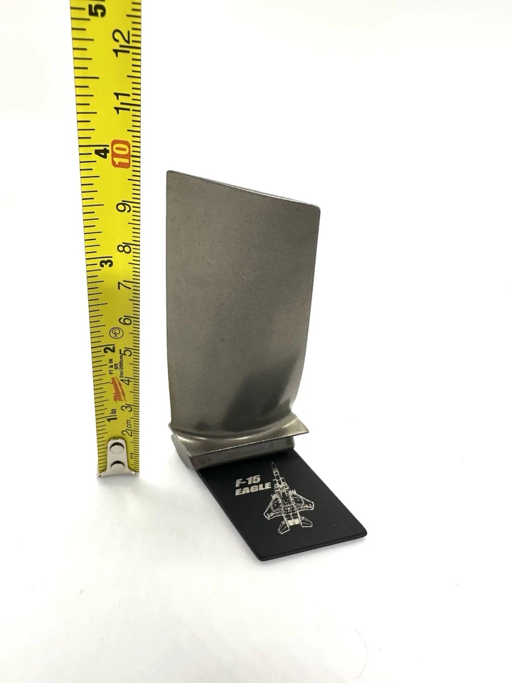 F-16/F-15 Titanium Jet Engine Blade.  USAF Pilot Gift Turbine Boeing Eagle Model - Image 2 of 3