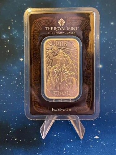 Royal Mint Thor 1oz Silver Bar 999.9 Fine Minted Bullion – Norse Gods Series