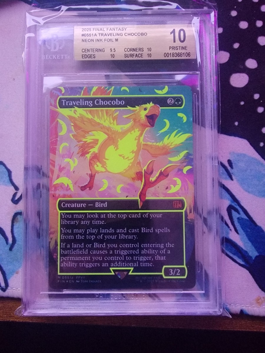 Traveling Chocobo (Borderless) (Neon Ink Yellow) Final
