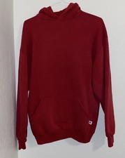 Vintage 90s Russell Athletic Blank Hoodie Sweatshirt XL USA Navy Red Pullover