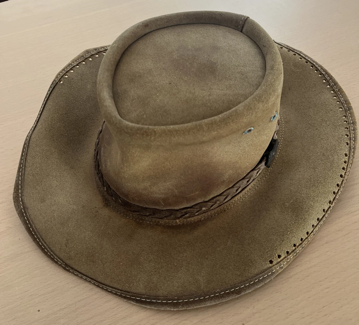 Vintage BC Ben Conner Hats Suede Steer Hide bc leather hat products for sale | eBay main image 3