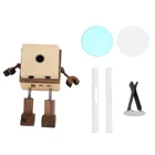 Wooden Robot Car Air Freshener Diffuser Vent Clip For Car Decor New