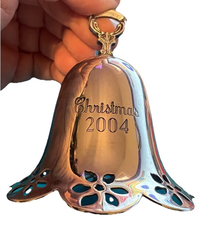 Towle Silversmiths Silver Plated Annual Christmas Bell 25th Edition 2004 No Box