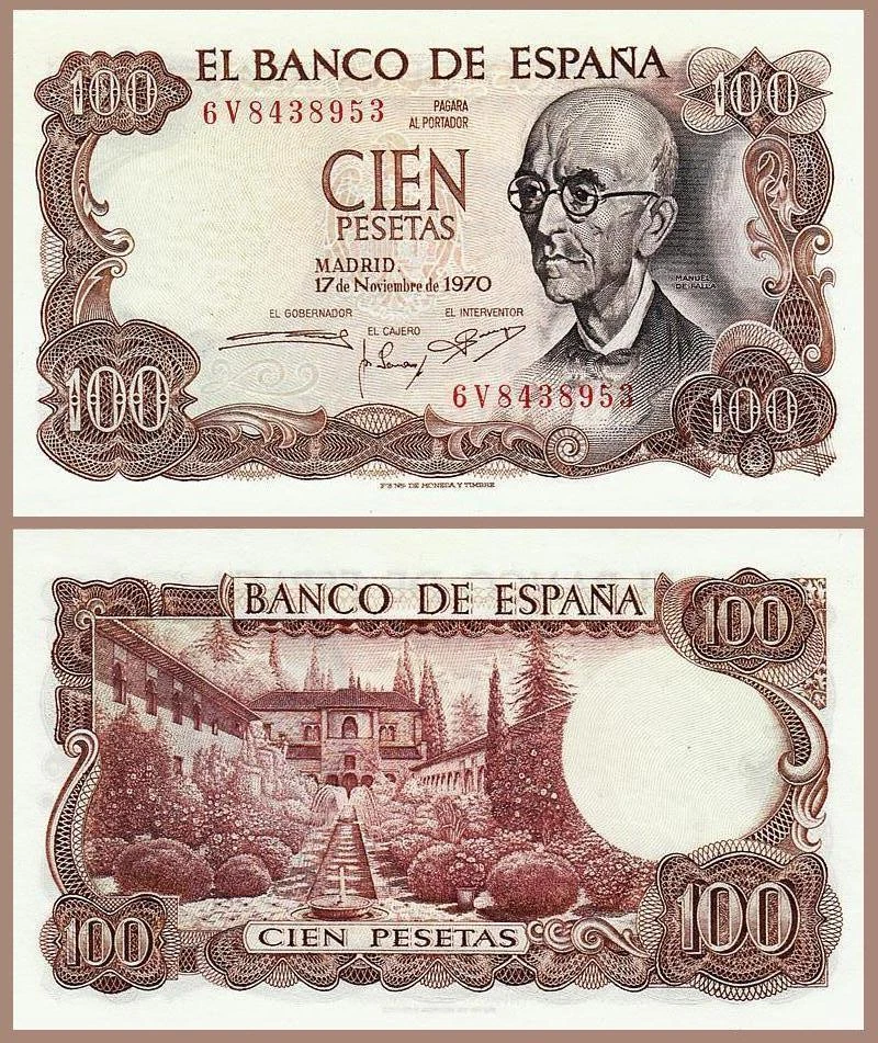Espanha, Espanha, 100 PESETAS 1970, UNC- 20 peças LOTE, P-152 - Imagem 3 de 4