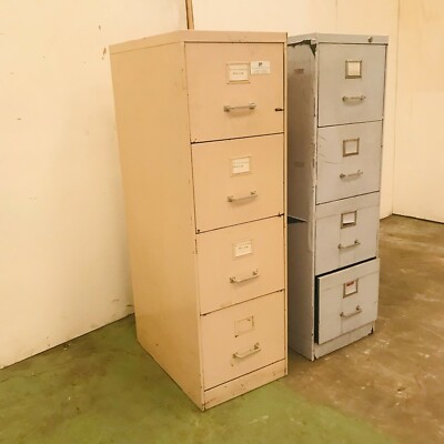 Set De 4 Armoire à Dossiers Avec 10 Tiroirs En Métal Blanc Classeur Documents A4