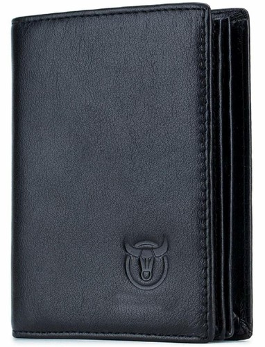 BRAND NEW AUTHENTIC BLACK RFID BLOCKING LEATHER MEN'S WALLET - Picture 1 of 5