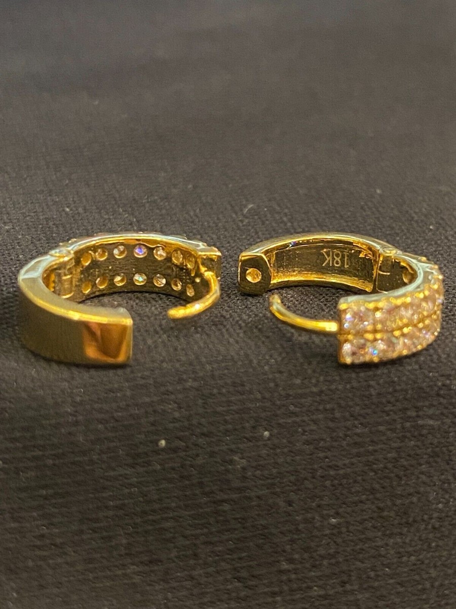 9ct or Jaune Saphir Boucle Oreilles Britannique Fabriqué 375