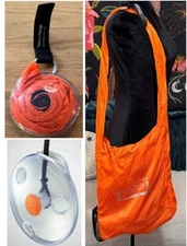 Reusable Roll Up Shopper Shopping Tote Bag/Orange