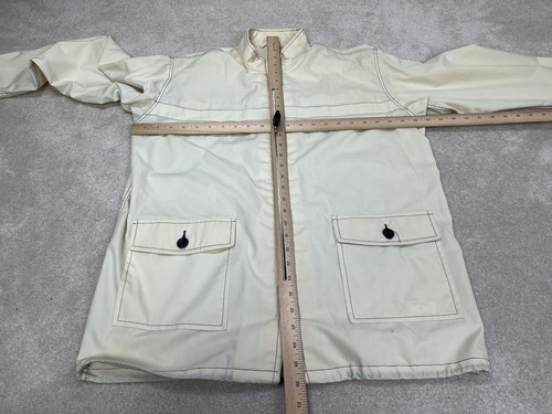 Vintage Great Western Jacket Mens White 40 Long Large Coat Pockets Vented - Picture 3 of 12