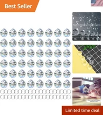 Create Beautiful Light Displays with 48 Pcs 30mm Crystal Rainbow Sun Catchers