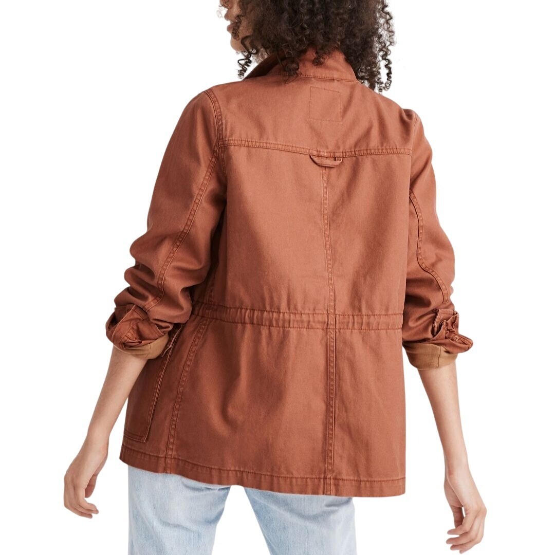 Madewell Dispatch Jacket Warm Umber Zip Snap Clos… - image 4