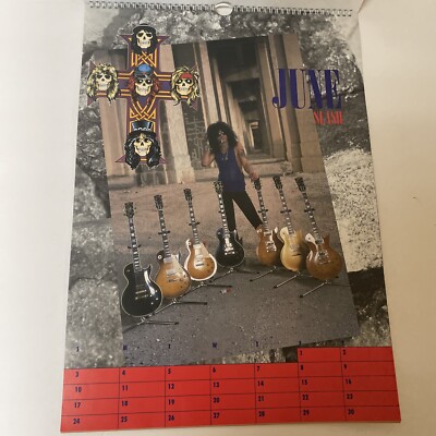 Guns N' Roses 1990 Calendar, “17x 12” Vintage, Rare. | eBay