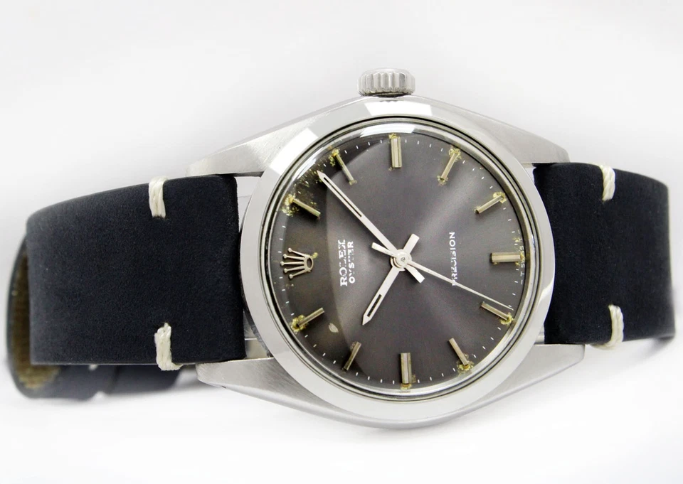 Винтажные часы Rolex OysterPrecision с заводом оригинальный серый циферблат сталь 6426 C.1973 - Изображение 3 из 4