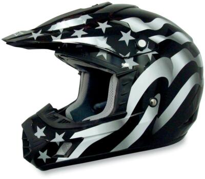 AFX FX-17 USA FLAG STEALTH MX Helmet DOT FREE SHIPPING