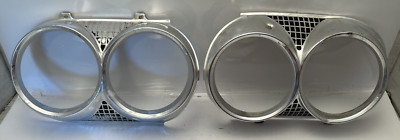 1964 Mercury Comet Caliente Left & Right Headlight Trim Bezels Original Pair