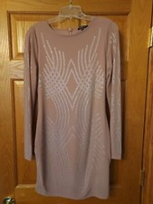 Blashe Party Bodycon "BLASHE" Dress Juniors XL Black Stretch Rhinestone