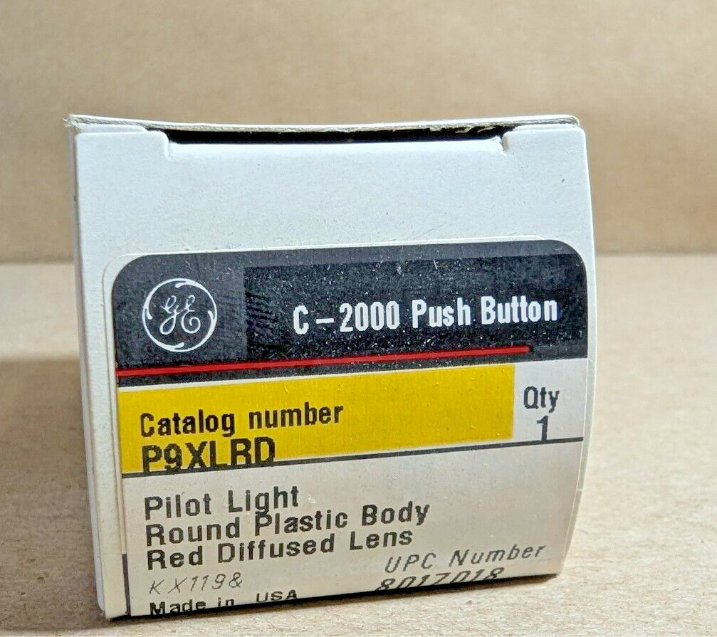(New In Box) GE POWER P9XLRD Red Pilot Light CEMA