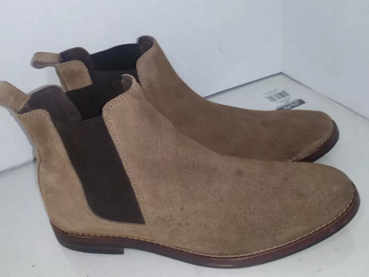 Bertie Brown Suede Leather Chukka Ankle Boots Elastic Sides Mens