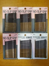 6 Packs of 50: Conair No-Slip Grip Bobby Pins Brunette #55806 (8060-W4C)