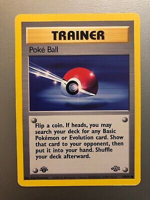 Poke Ball 64//64 Jungle Set Unlimited Common Pokemon Card NM//EXC