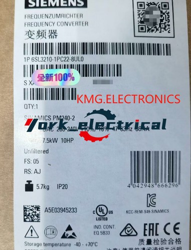 NEU SIEMENS 6SL3210-1PC22-8UL0 6SL3210-1PC22-8UL0 U3 1Jahr Garantie NEU IM KARTON - Bild 1 von 2