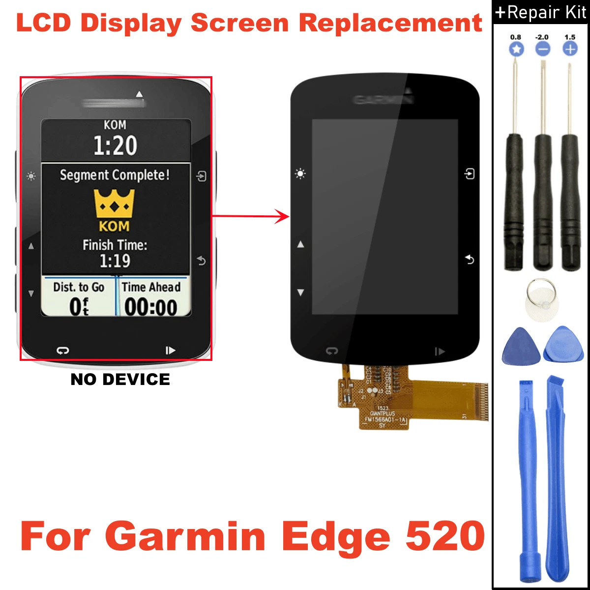 LCD Display Touch Screen Digitizer Glass Assembly Replacement for Garmin  Edge 530 GPS-Repair Part