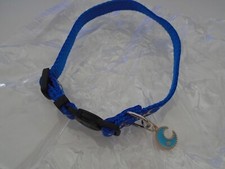 New Adorable Moon Stars Blue Cat Dog Pet Collar 12" Adjustable